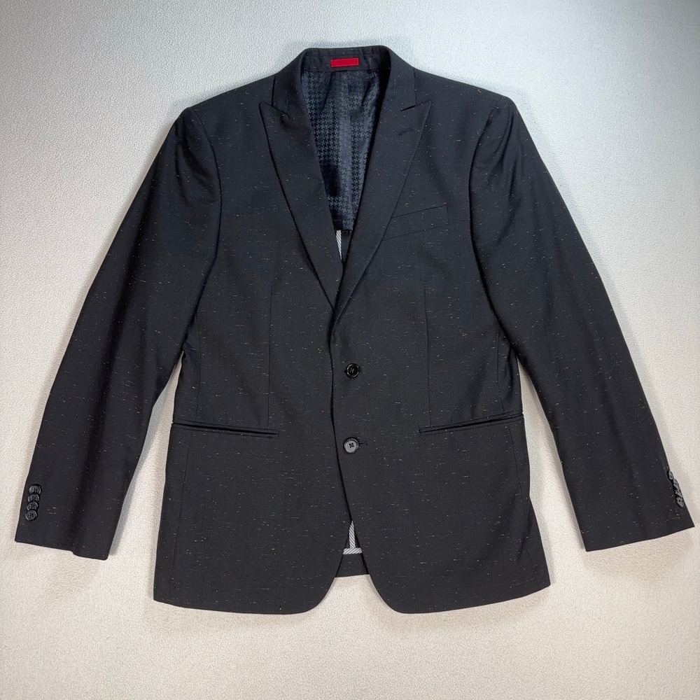 John Varvatos Star USA Speckled Blazer Men's 38R Black Polyester Rayon‎ Party